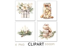 Rustic Christmas Illustrations Watercolor Clipart PNG