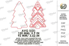 Rustic Christmas Ornaments Laser Cut. Christmas Decor SVG Product Image 2