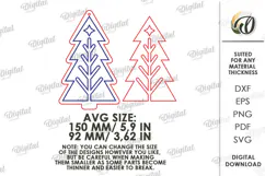 Rustic Christmas Ornaments Laser Cut. Christmas Decor SVG Product Image 3