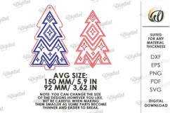 Rustic Christmas Ornaments Laser Cut. Christmas Decor SVG Product Image 2