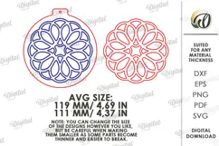 Rustic Christmas Ornaments Laser Cut. Christmas Decor SVG Product Image 3