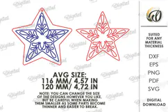 Rustic Christmas Ornaments Laser Cut. Christmas Decor SVG Product Image 3