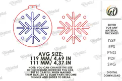 Rustic Christmas Ornaments Laser Cut. Christmas Decor SVG Product Image 2