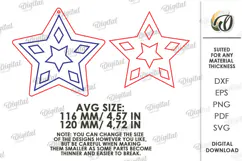 Rustic Christmas Ornaments Laser Cut. Christmas Decor SVG Product Image 3
