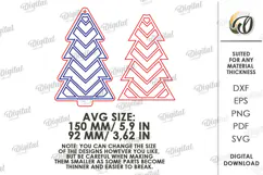 Rustic Christmas Ornaments Laser Cut. Christmas Decor SVG Product Image 2