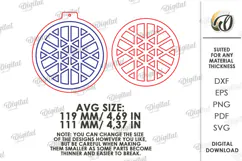 Rustic Christmas Ornaments Laser Cut. Christmas Decor SVG Product Image 3
