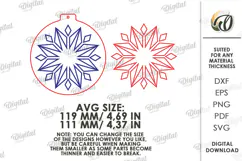 Rustic Christmas Ornaments Laser Cut. Christmas Decor SVG Product Image 2