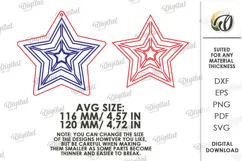 Rustic Christmas Ornaments Laser Cut. Christmas Decor SVG Product Image 3