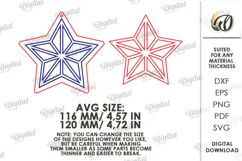 Rustic Christmas Ornaments Laser Cut. Christmas Decor SVG Product Image 2