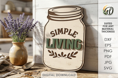 Rustic Kitchen Cutting Board Laser Cut. Chopping Board SVG Product Image 1