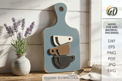Rustic Kitchen Cutting Board Laser Cut. Chopping Board SVG Product Image 1