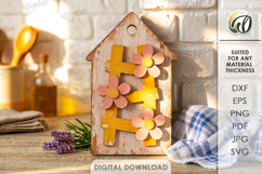 Rustic Cutting Board Laser Cut. Kitchen Cutting Board SVG Product Image 1