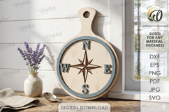 Rustic Kitchen Cutting Board Laser Cut. Chopping Board SVG Product Image 1