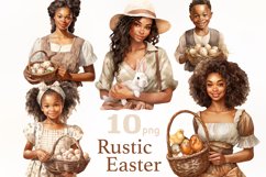 Rustic Easter Clipart, Easter Black Girls Clipart, GlamArtZhanna, Easter Black Woman Clipart, Easter PNG Bundle, Spring Clipart Set, Rustic Clipart Collection, Farmhouse Girls PNG, Spring Blossom PNG Set, Spring Girl Clip Art