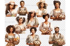 Rustic Easter Clipart, Easter Black Girls Clipart, GlamArtZhanna, Easter Black Woman Clipart, Easter PNG Bundle, Spring Clipart Set, Rustic Clipart Collection, Farmhouse Girls PNG, Spring Blossom PNG Set, Spring Girl Clip Art