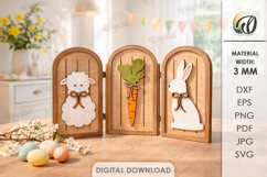 Rustic Easter Decor Set Laser Cut. Easter Stand Decor SVG Product Image 1