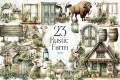 Rustic Farm Sublimation Clipart Product Image 1