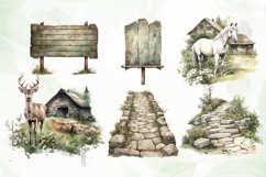 Rustic Farm Sublimation Clipart Product Image 5