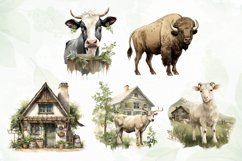 Rustic Farm Sublimation Clipart Product Image 2