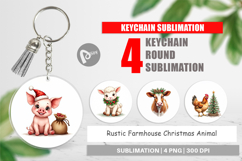 Rustic Farmhouse Animals Keychain Product Image 1