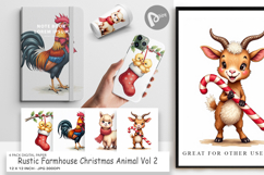 Rustic Farmhouse Animals Digital Paper Product Image 1