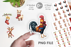 Rustic Farmhouse Animals Sticker Product Image 1