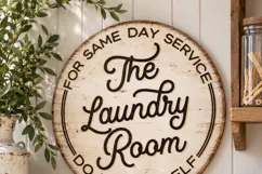 Funny Laundry Room Round Sign SVG Product Image 3