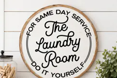 Funny Laundry Room Round Sign SVG Product Image 4
