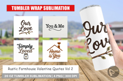 Rustic Farmhouse Valentine Tumbler Product Image 1