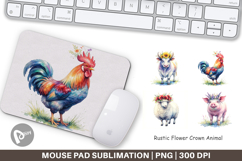 Flower Crown Animal Mouse Pad Product Image 1