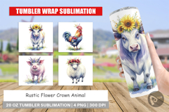 Flower Crown Animal Tumbler Product Image 1