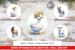 Flower Crown Animal Wind Spinner Product Image 1