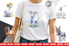 Flower Crown Animal Sublimation Product Image 1