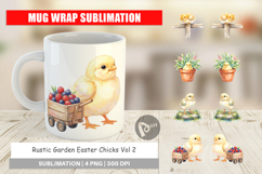Rustic Garden Easter Chick Mug Wrap Product Image 1