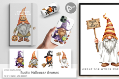 Digital Paper Rustic Halloween Gnomes Product Image 1