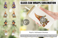 Glass Can Rustic Halloween Gnomes Product Image 1