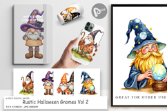 Digital Paper Rustic Halloween Gnomes Product Image 1
