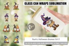 Glass Can Rustic Halloween Gnomes Product Image 1