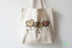 Rustic Hanging Hearts Clipart PNG Product Image 3