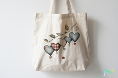 Rustic Hanging Hearts Clipart PNG Product Image 5