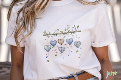 Rustic Hanging Hearts Clipart PNG Product Image 5