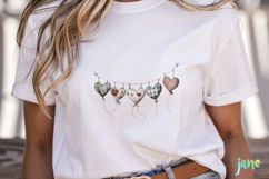 Rustic Hanging Hearts Clipart PNG Product Image 5