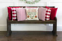 Digital PNG featuring the phrase “Ain’t nothin’ a little country Christmas music can’t fix” in rustic western style, perfect for shirts, mugs, or wall art.