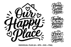 Decorative farmhouse quote SVG files for home decorations.