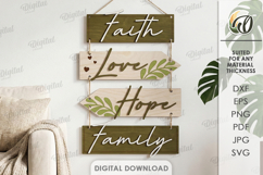 3D Rustic Wall Decor Laser Cut. Wall Hanger SVG Product Image 1