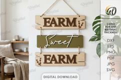 3D Rustic Wall Decor Laser Cut. Wall Hanger SVG Product Image 1