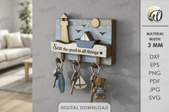 Rustic Key Holders Bundle Laser Cut. Wall Key Rack SVG Product Image 4