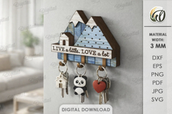 Rustic Key Holders Bundle Laser Cut. Wall Key Rack SVG Product Image 7