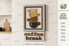 Rustic Kitchen Wall Decors Bundle Laser Cut. Kitchen SVG Product Image 7