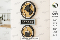 Rustic Kitchen Wall Decors Bundle Laser Cut. Kitchen SVG Product Image 12